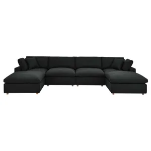 Commix Down Filled Overstuffed 6-Piece Sectional Sofa