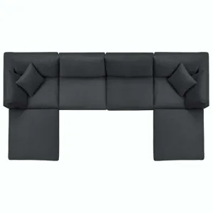 Commix Down Filled Overstuffed 6 Piece Sectional Sofa Set