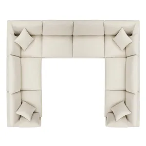 Commix Down Filled Overstuffed 8-Piece Sectional Sofa
