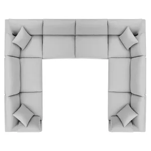Commix Down Filled Overstuffed 8-Piece Sectional Sofa