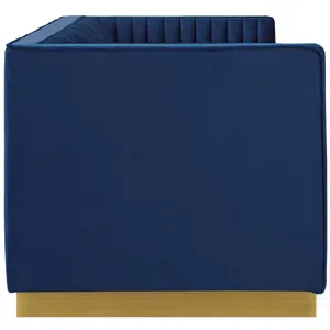 Sanguine Vertical Channel Tufted Performance Velvet Sofa