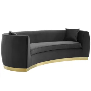 Resolute Curved Performance Velvet Sofa