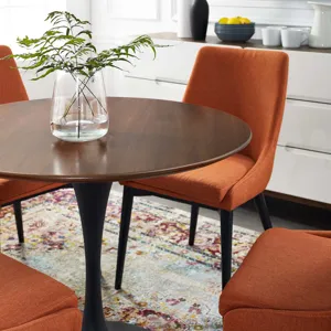 Lippa 36" Round Walnut Dining Table