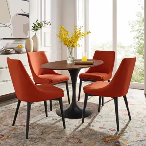 Lippa 48" Oval Walnut Dining Table