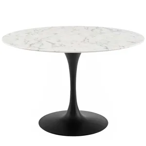 Lippa 47" Round Artificial Marble Dining Table
