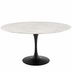 Lippa 60" Round Artificial Marble Dining Table