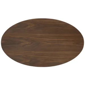 Lippa 48" Oval-Shaped Walnut Coffee Table