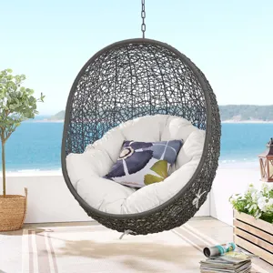 Hide Sunbrella Fabric Swing Outdoor Patio Lounge Chair Without Stand