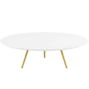 Lippa 47" Round Wood Top Coffee Table with Tripod Base