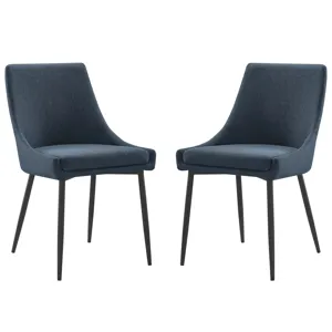 Viscount Upholstered Fabric Dining Chairs - Set of 2