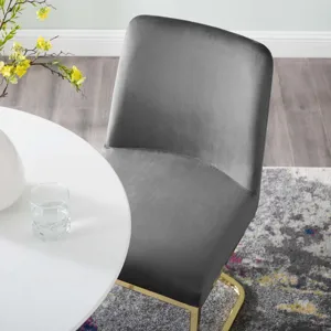 Amplify Sled Base Performance Velvet Dining Side Chair