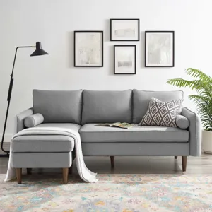 Revive Upholstered Right or Left Sectional Sofa - Light Gray