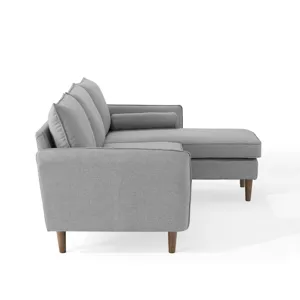 Revive Upholstered Right or Left Sectional Sofa - Light Gray