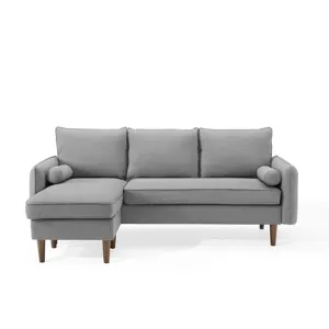 Revive Upholstered Right or Left Sectional Sofa - Light Gray