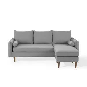 Revive Upholstered Right or Left Sectional Sofa - Light Gray