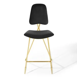 Ponder Performance Velvet Bar Stool