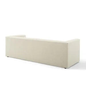Reflection Channel Tufted Upholstered Fabric Sofa