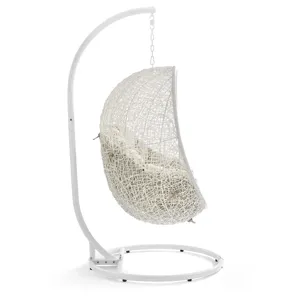 Hide Outdoor Patio Sunbrella Swing Chair With Stand