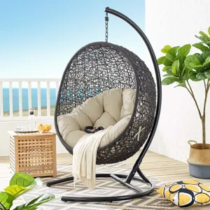 Encase Sunbrella Swing Outdoor Patio Lounge Chair