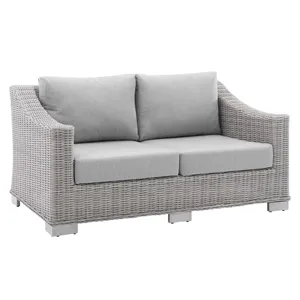 Conway Sunbrella Outdoor Patio Wicker Rattan Loveseat