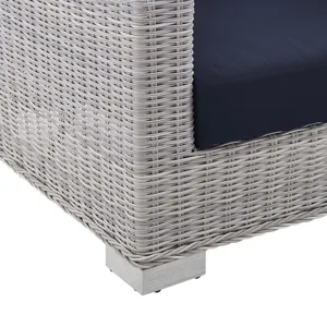 Conway Sunbrella Outdoor Patio Wicker Rattan Loveseat