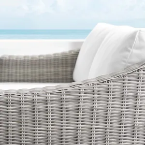 Conway Sunbrella Outdoor Patio Wicker Rattan Loveseat