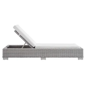 Conway Sunbrella Outdoor Patio Wicker Rattan Chaise Lounge
