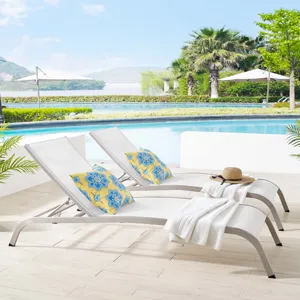 Savannah Outdoor Patio Mesh Chaise Lounge Set of 2