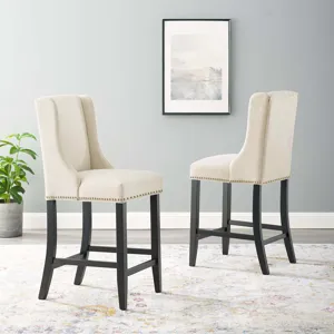 Baron Counter Stool Upholstered Fabric Set of 2
