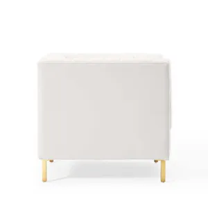 Shift Channel Tufted Performance Velvet Armchair