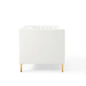 Shift Channel Tufted Performance Velvet Sofa