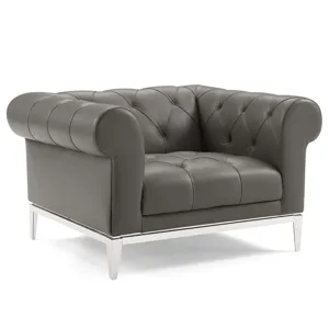 Idyll Tufted Upholstered Leather 3 Piece Set