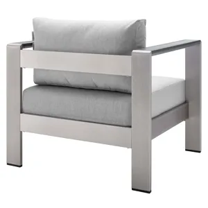 Shore Sunbrella Fabric Aluminum Outdoor Patio Armchair