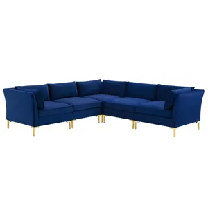 Ardent 5-Piece Performance Velvet Sectional Sofa