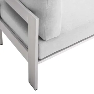 Shore Sunbrella Fabric Outdoor Patio Aluminum 3 Piece Set