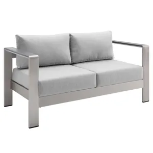 Shore Sunbrella Fabric Outdoor Patio Aluminum 4 Piece Set