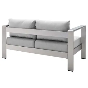 Shore Sunbrella Fabric Outdoor Patio Aluminum 4 Piece Set