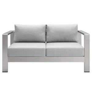 Shore Sunbrella Fabric Outdoor Patio Aluminum 4 Piece Set