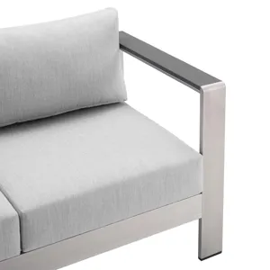 Shore Sunbrella Fabric Outdoor Patio Aluminum 4 Piece Set