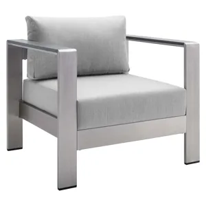Shore Sunbrella Fabric Outdoor Patio Aluminum 8 Piece Sectional Sofa Set