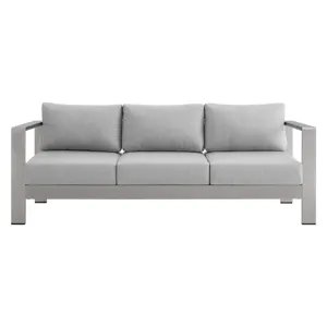 Shore Sunbrella Fabric Outdoor Patio Aluminum 7 Piece Set