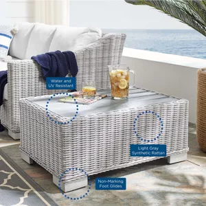 Conway Sunbrella Outdoor Patio Wicker Rattan 4-Piece Furniture Set