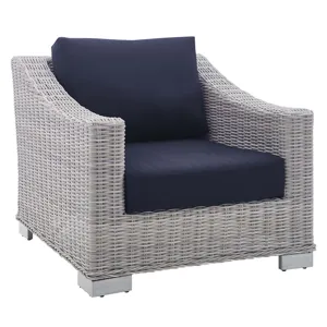 Conway Sunbrella Outdoor Patio Wicker Rattan 4-Piece Furniture Set