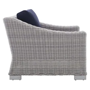 Conway Sunbrella Outdoor Patio Wicker Rattan 4-Piece Furniture Set
