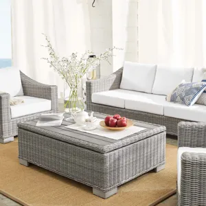 Conway Sunbrella Outdoor Patio Wicker Rattan 4-Piece Furniture Set
