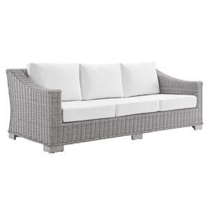 Conway Sunbrella Outdoor Patio Wicker Rattan 4-Piece Furniture Set