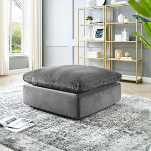 Commix Down Filled Overstuffed Performance Velvet Ottoman