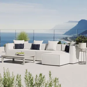 Saybrook Outdoor Patio Upholstered 5-Piece Sectional Sofa