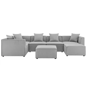Saybrook Outdoor Patio Upholstered 7-Piece Sectional Sofa