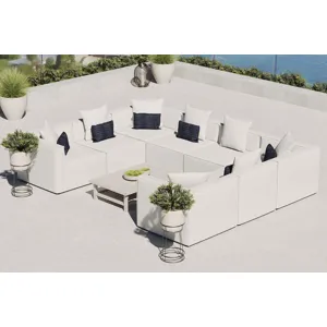 Saybrook Outdoor Patio Upholstered 8-Piece Sectional Sofa